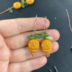 Pumpkin guy Earrings - Full Crafting Kit