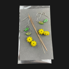 Pumpkin Earrings yellow - Full Crafting Kit