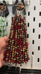 Rutkovsky beads Red-gold hearts 6x6mm