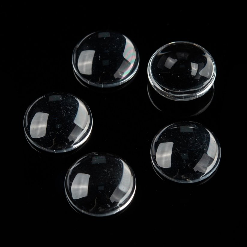 Transparent Glass Cabochons 1,5 cm