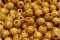 Rutkovsky round druck beads with 2,0mm big hole, yellow