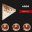 KF4 4mm Faceted Metal Beads - Copper