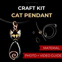 Cat Pendant - Copper Crafting kit