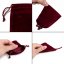 Rectangle Velvet Pouches, Gift Bags, Dark Red, 15x12cm
