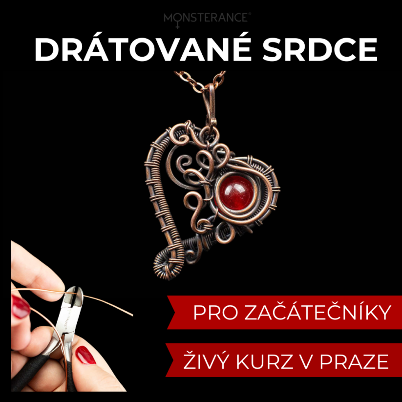 Drátované srdce - živý kurz v Ateliéru