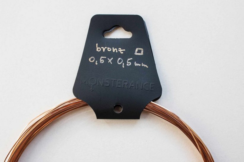 Square Bronze Wire Uncoated 0.5 x 0.5 mm (10m)