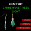 Christmas earrings-trees light 2 pairs, material package and video instructions