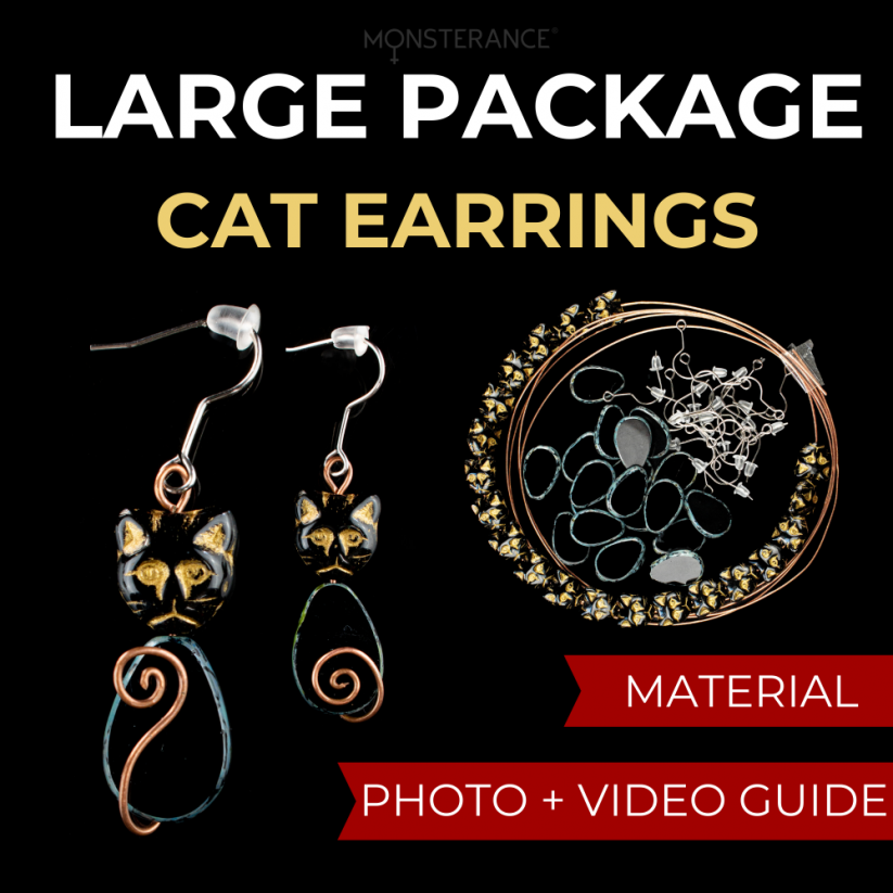 Cat Earrings - LARGE PACK for Copper Crafting, 10 Pairs