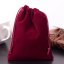 Rectangle Velvet Pouches, Gift Bags, Dark Red, 15x12cm