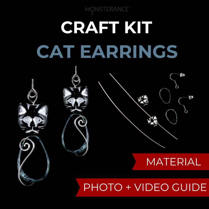 Cat Earrings - Stainless Steel Crafting Kit