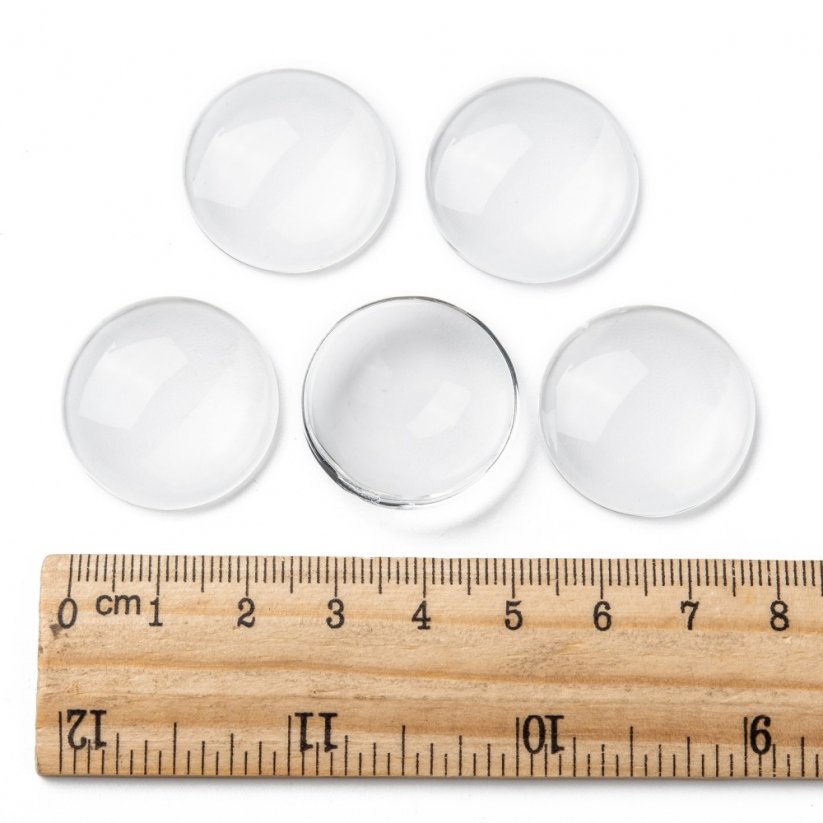 Transparent Glass Cabochons 2,5cm