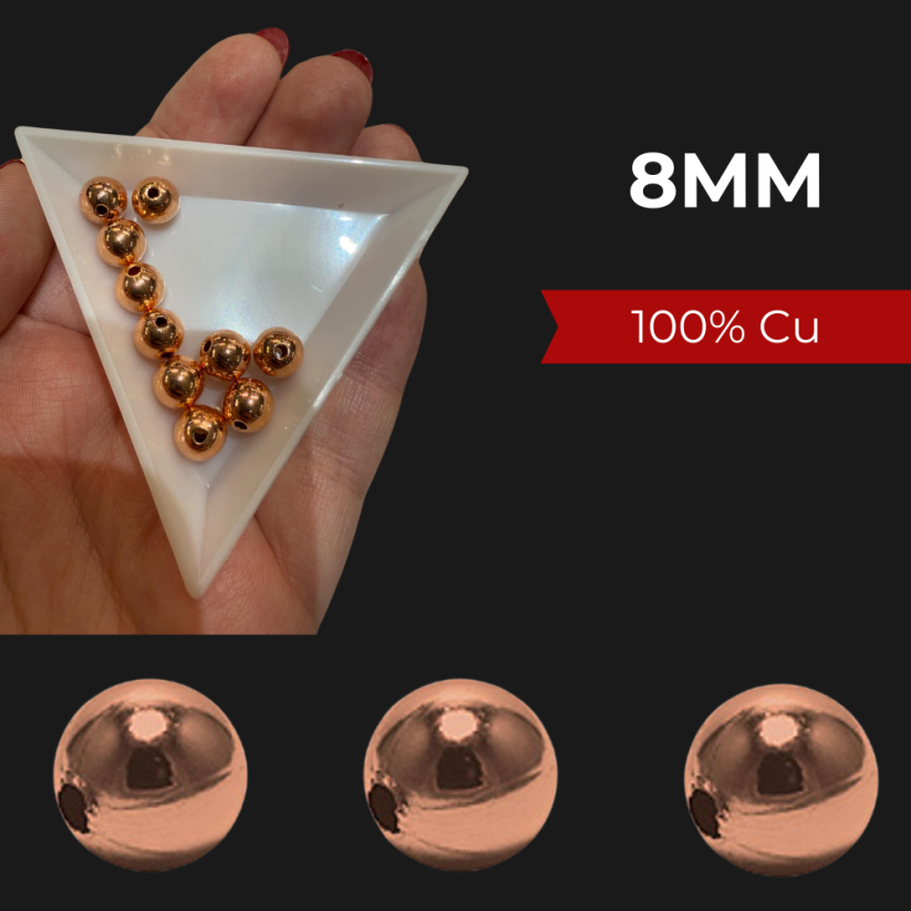 K8 Copper Lacquered Bead 8 mm