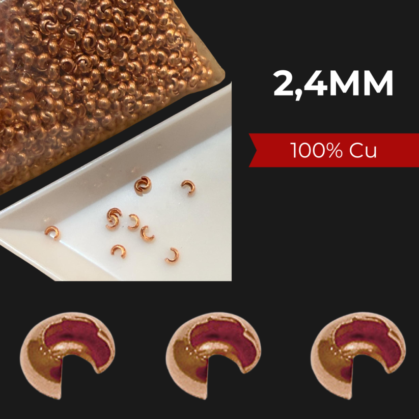 KZ2 2.4mm Crimp Covers - Copper
