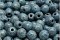 Rutkovsky round druck beads with 2,0mm big hole, dark blue