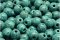 Rutkovsky round druck beads with 2,0mm big hole, dark green