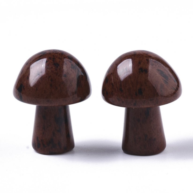 Mushroom shaped mahagony obsidian