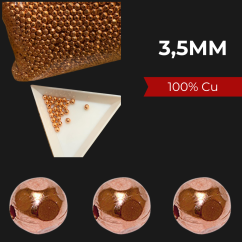 KF3 3,5mm Faceted Metal Beads - Copper