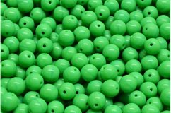 Skleněné korálky Rutkovsky, kuličky zelené 6mm 20ks