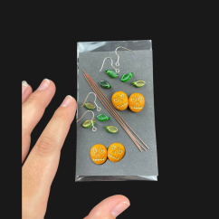 Pumpkin guy Earrings - Full Crafting Kit