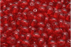 Bohemian glass beads Rutkovsky, Round Druck Beads red 6mm 20pcs