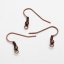 Iron Earring Hooks, red copper