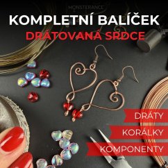 Valentýnská srdce-balíček materiálu