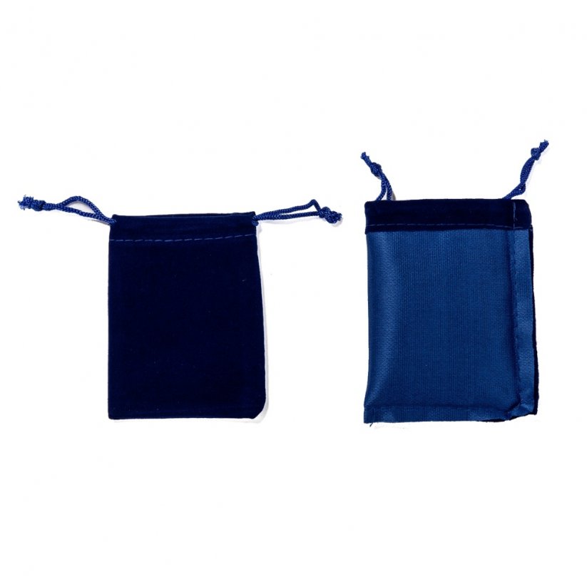 Rectangle Velvet Pouches, Gift Bags, Dark Blue, 9x7cm