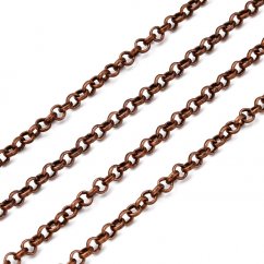 Iron Rolo Chains, red copper