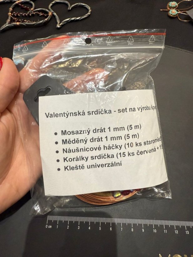 Valentýnská srdce-balíček materiálu - Typ balíčku: Balíček s kleštěmi