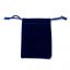Rectangle Velvet Pouches, Gift Bags, Dark Blue, 9x7cm