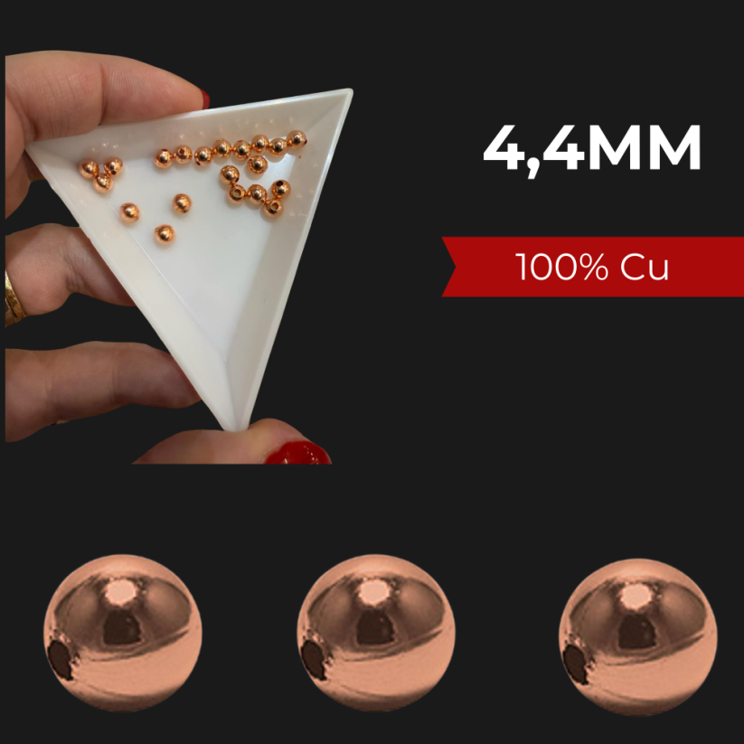 K45 Kulička měděná leštěná 4,5 mm