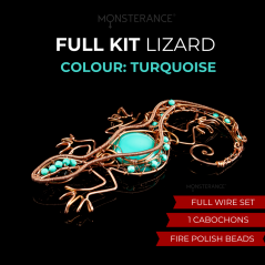 COMPLETE LIZARD material for the February theme in the Wiring Club, color TURQUOISE