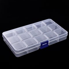 Plastic Bead Storage Container, 15 Compartment