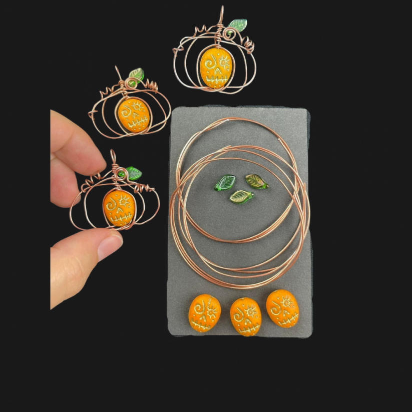 Pumkins from wire 3 pcs - Full Crafting Kit