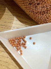 K2 2.3mm Round Metal Beads - Copper