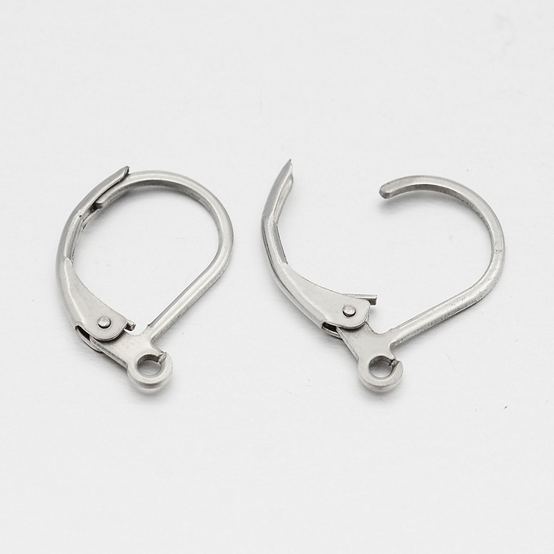 304 Stainless Steel France Hoop Earrings